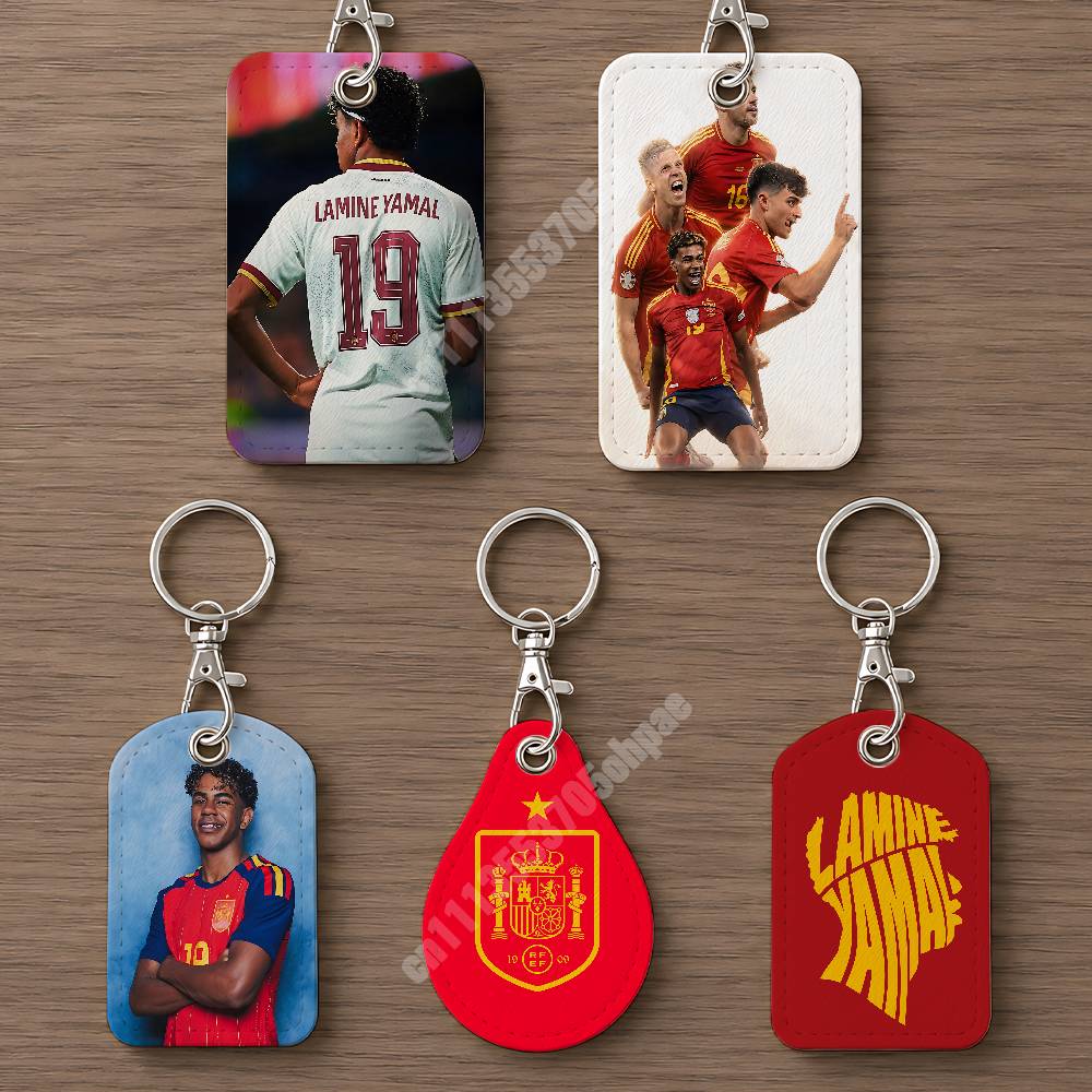 Luggage Tag Leather - Hiszpański Piłkarski Brelok Skórzany L-Lamine 19