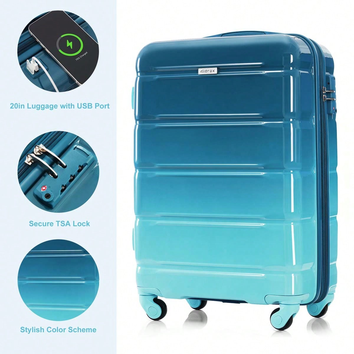 Zestaw 3 walizek MERAX – waliz – Toiletry Bag Tsa recenzja i cena