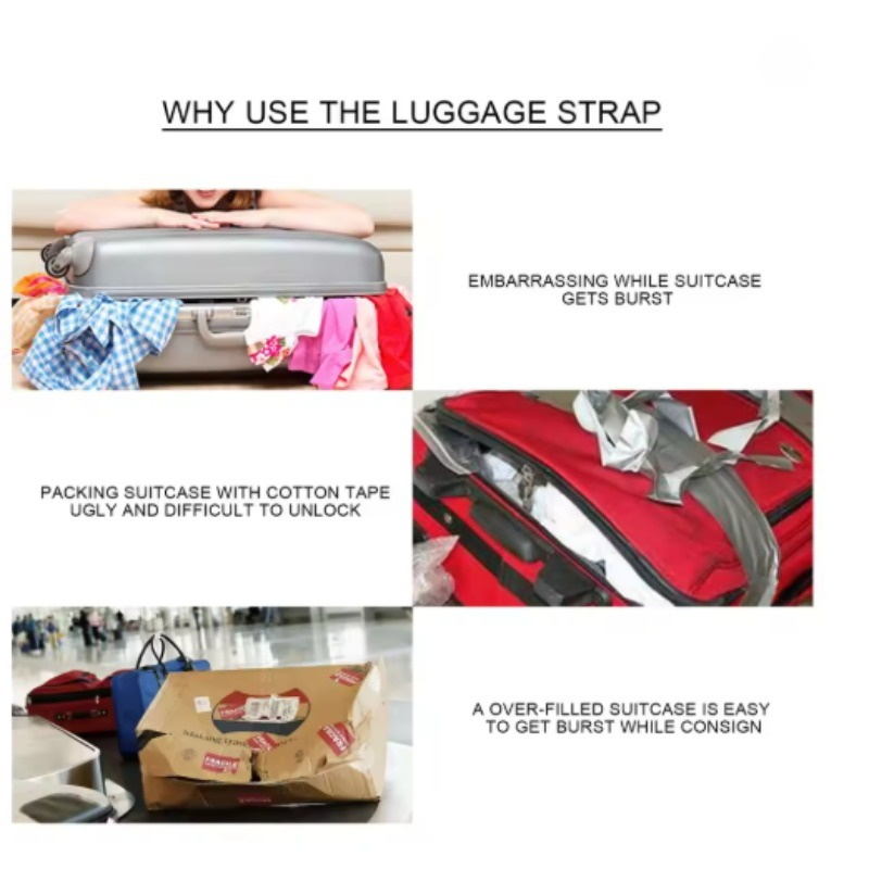Proste paski do walizek z poli – Travel Accessories Luggage Straps recenzja i cena