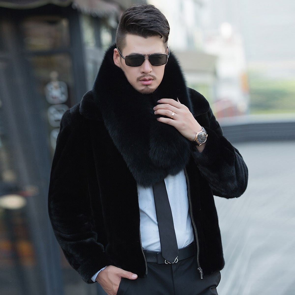 Szal z prawdziwego futra lisa, – Travel Accessories Sale recenzja i cena