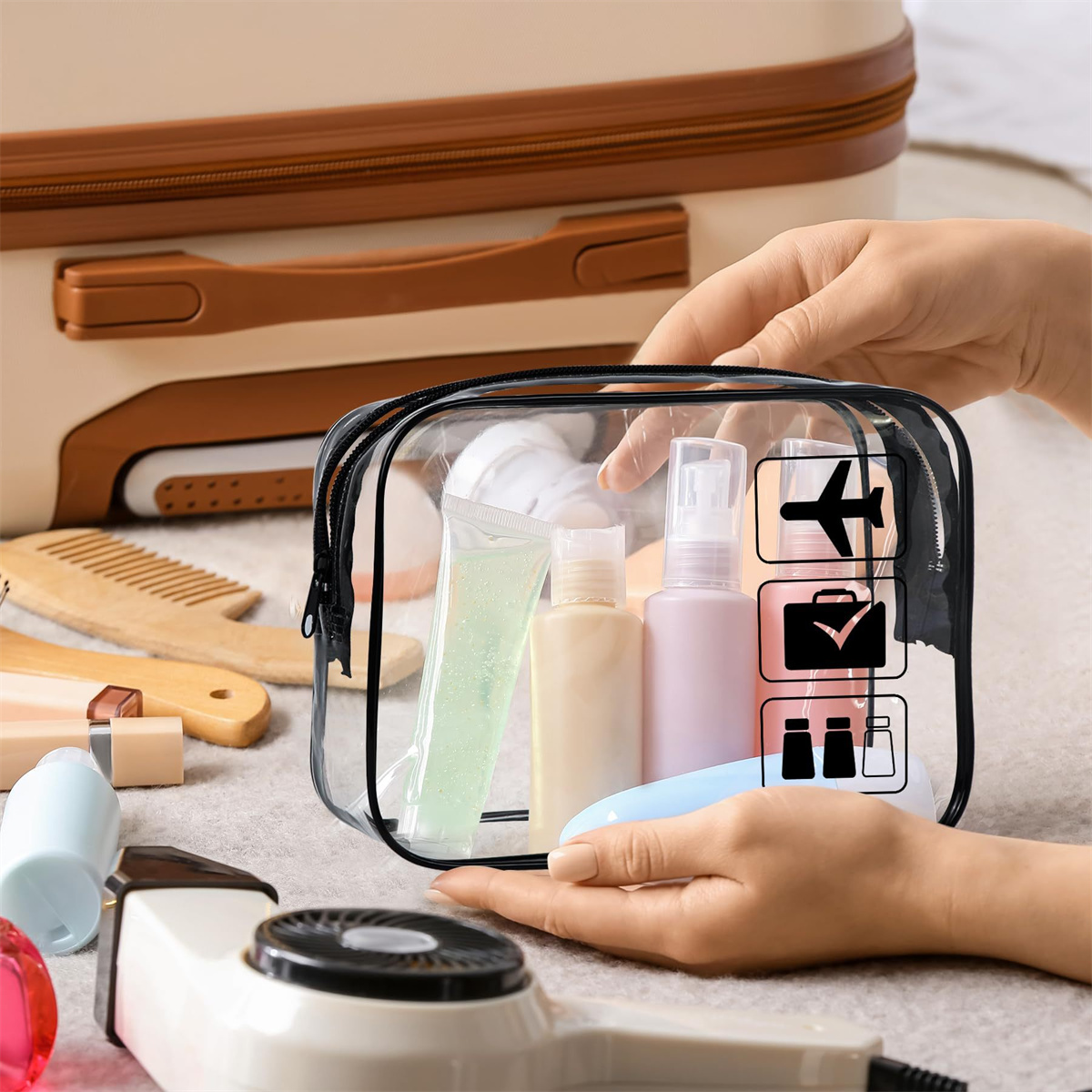 1 szt. Przezroczysta kosmetycz – Toiletry Bag Tsa recenzja i cena